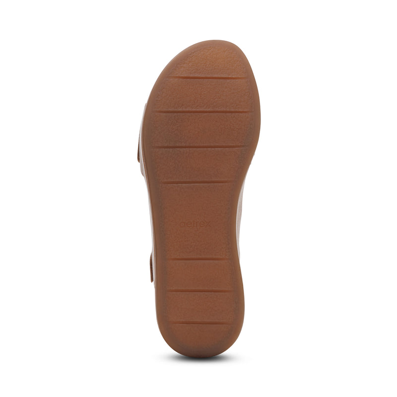 Ariel Adjustable Quarter Strap Wedge  #color_sand