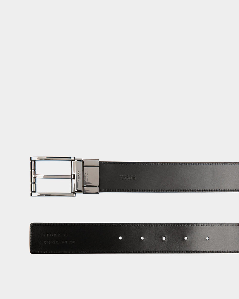 Astory 35mm Reversible And Adjustable Belt In Black Leather