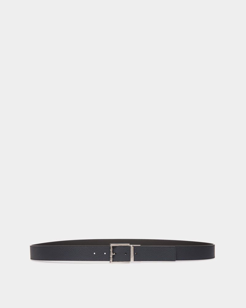 Astory 35mm Reversible And Adjustable Belt In Navy Blue And Black Leather