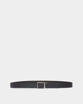 Astory 35mm Reversible And Adjustable Belt In Navy Blue And Black Leather
