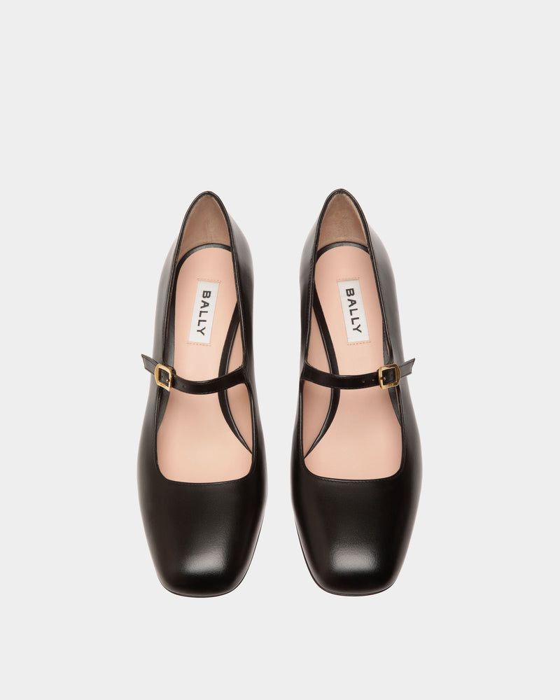 Ballyrina Pump in Black Leather