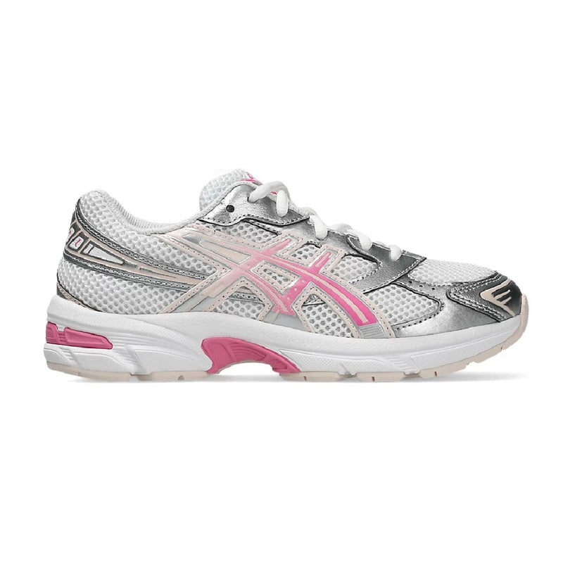 Big Kid's ASICS Gel-1130 White/Dragon Fruit (1204A169-107)
