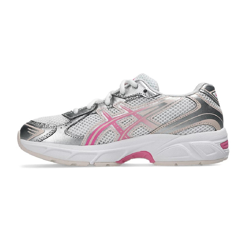 Big Kid's ASICS Gel-1130 White/Dragon Fruit (1204A169-107)