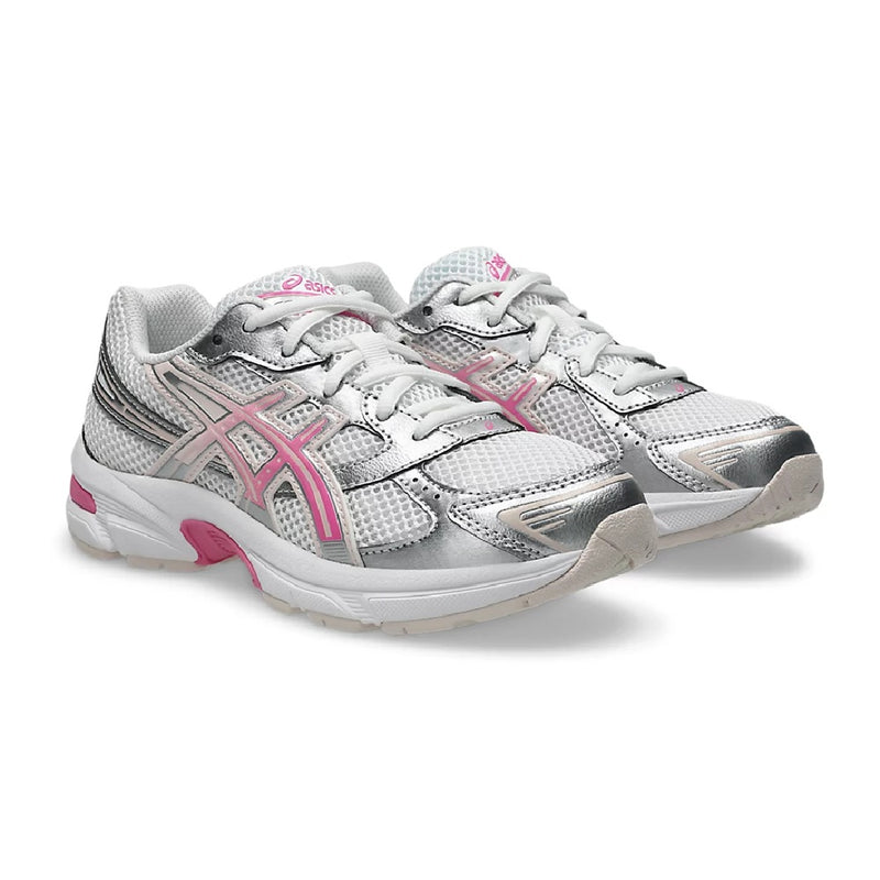 Big Kid's ASICS Gel-1130 White/Dragon Fruit (1204A169-107)