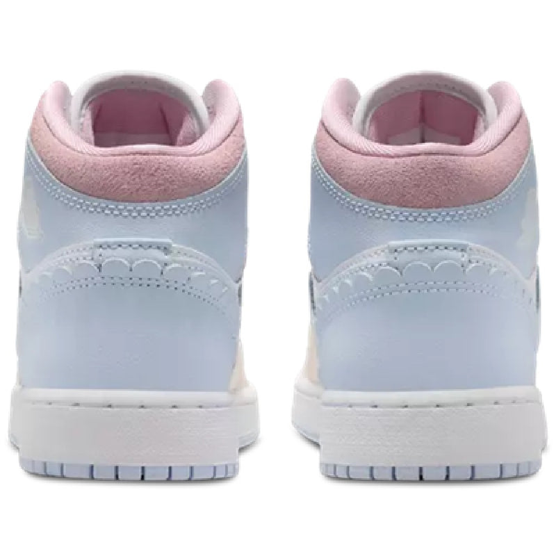 Big Kid's Jordan 1 Mid SE Half Blue/Half Blue-Pale Ivory (IB7057 403)
