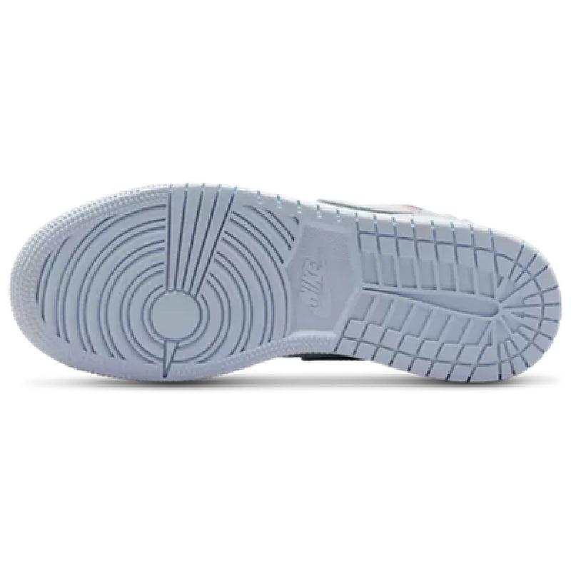 Big Kid's Jordan 1 Mid SE Half Blue/Half Blue-Pale Ivory (IB7057 403)
