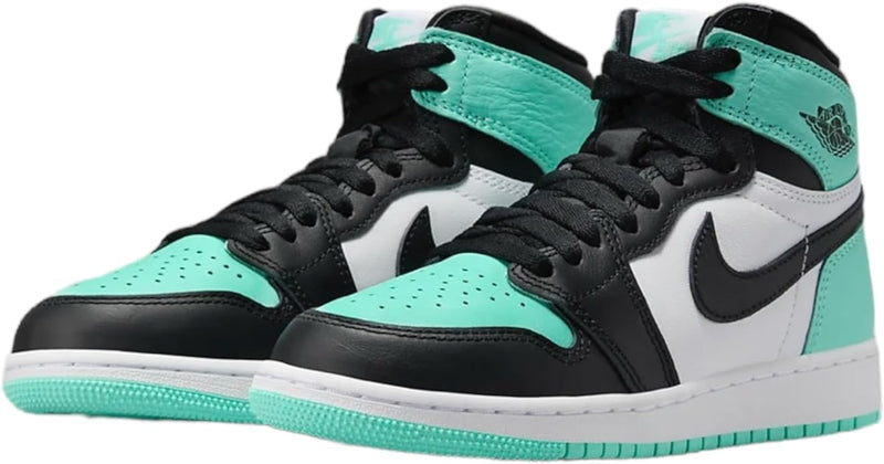 Big Kid's Jordan 1 Retro High OG White/Black-Green Glow (FD1437 130)