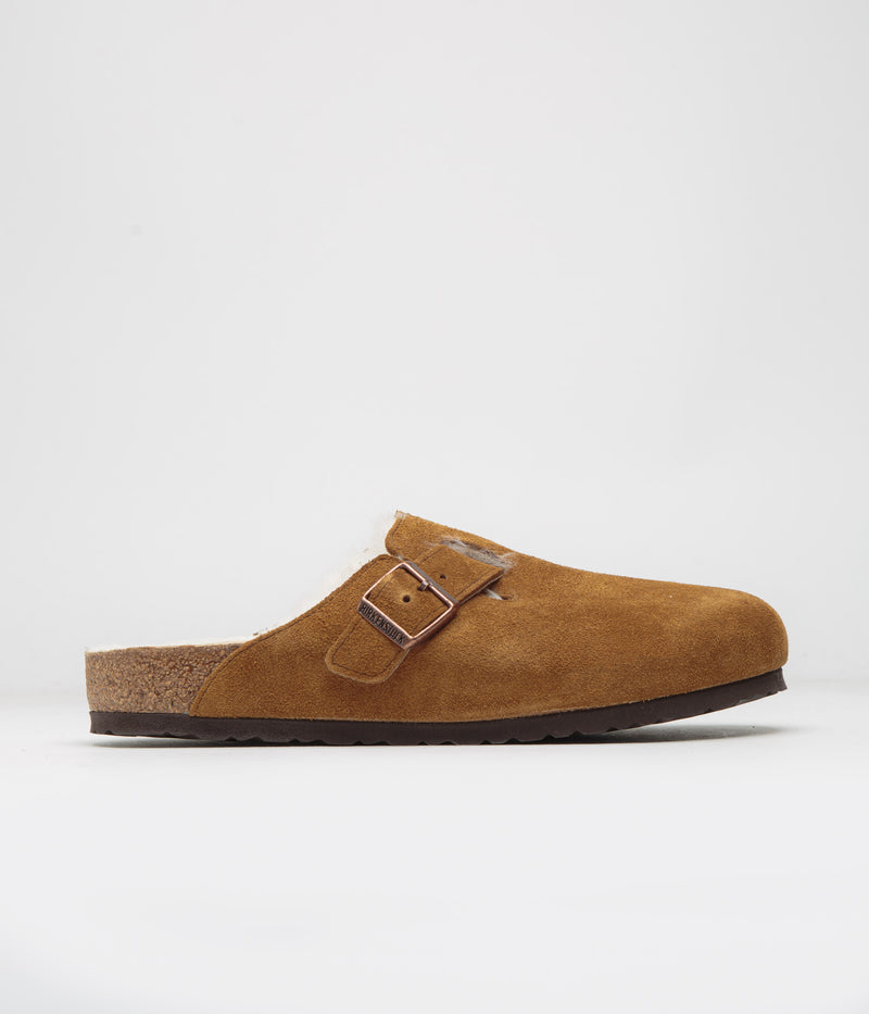 Birkenstock Boston Shearling Sandals in Mink