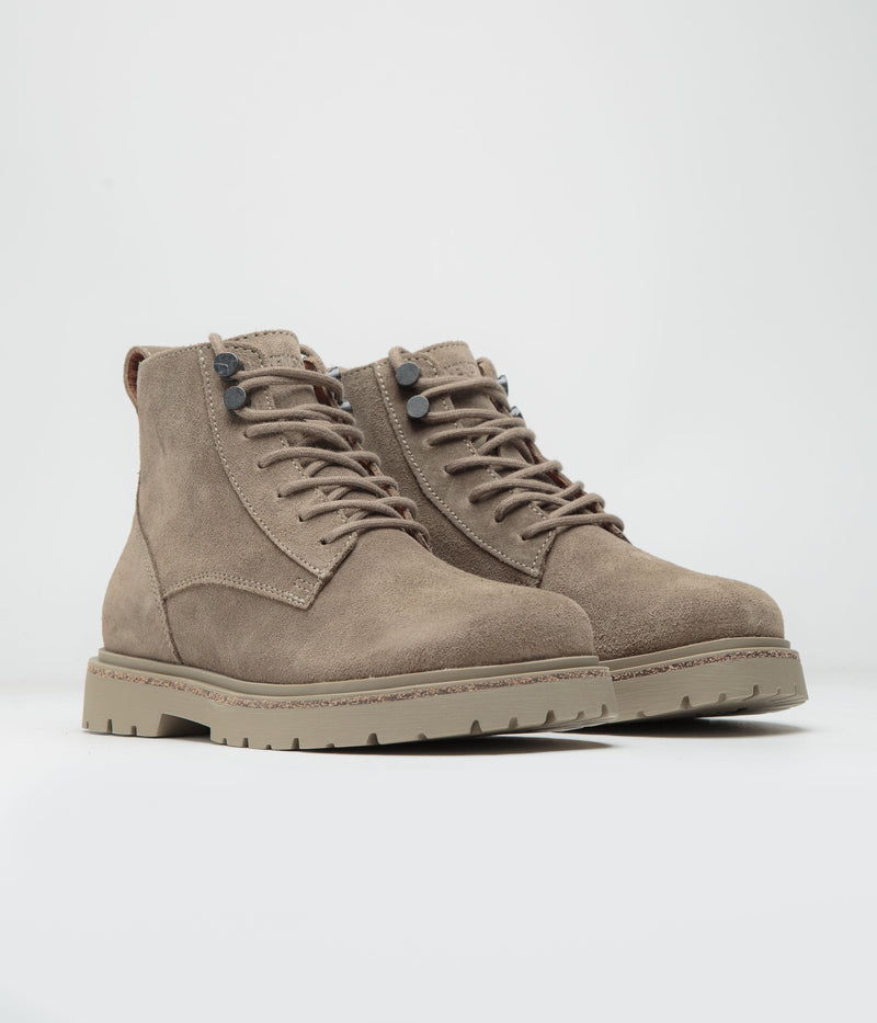 Birkenstock Womens Highwood Lace Mid Shoes in Taupe