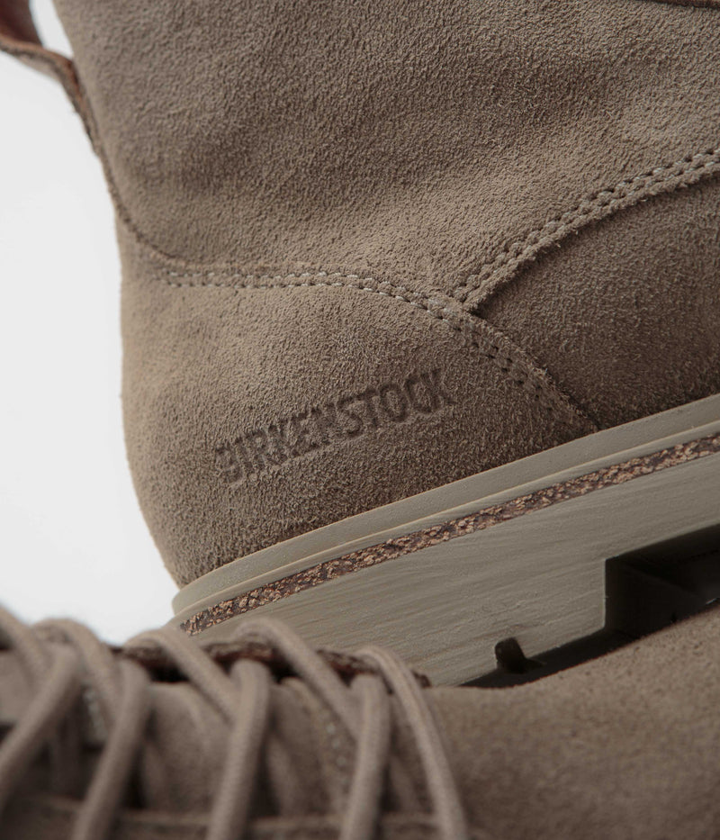 Birkenstock Womens Highwood Lace Mid Shoes in Taupe