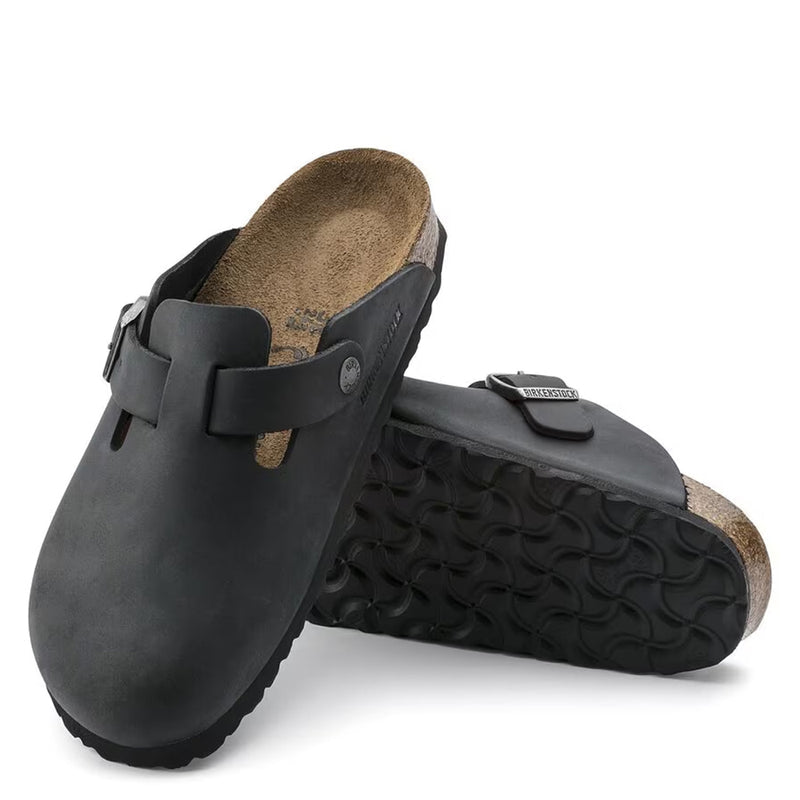 Boston Oiled Leather Clog(R/W)