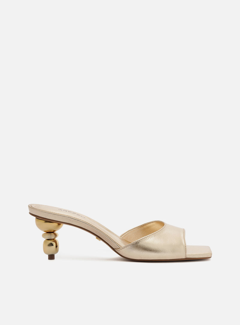 Bree Low Stiletto Mule Leather Sandal Sandals R/26