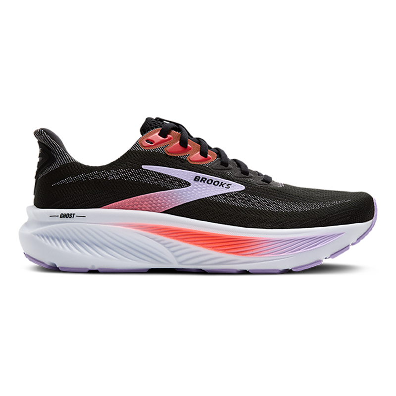Brooks Ghost 17 Black - Purple - Coral