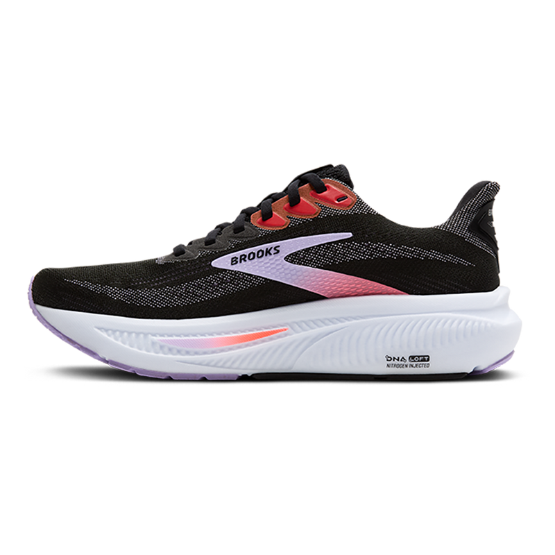 Brooks Ghost 17 Black - Purple - Coral