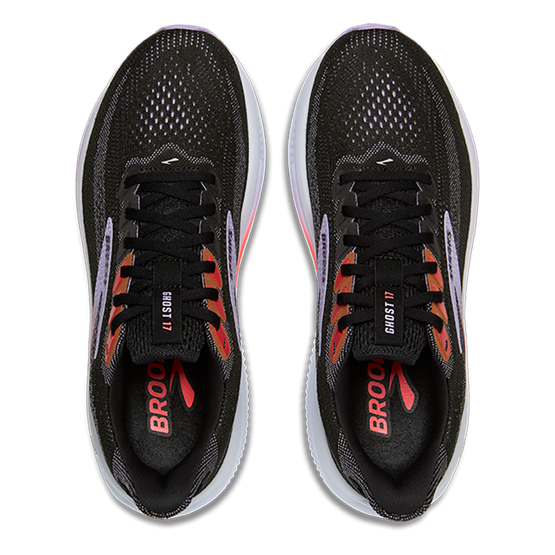 Brooks Ghost 17 Black - Purple - Coral