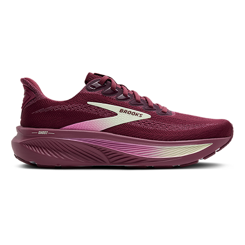Brooks Ghost 17 Burgundy - Pink - Green