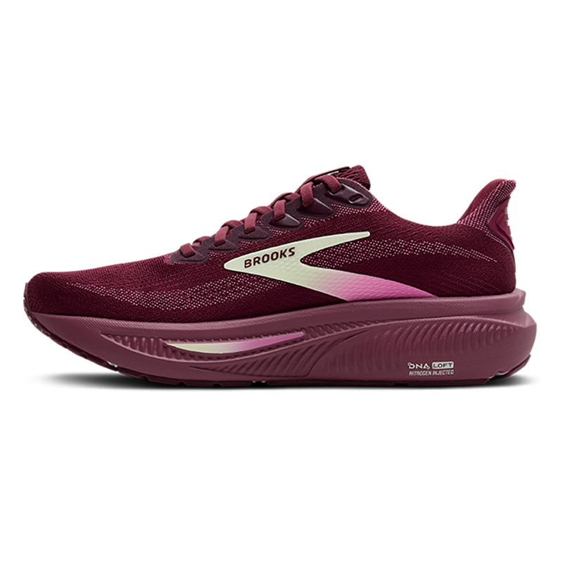Brooks Ghost 17 Burgundy - Pink - Green