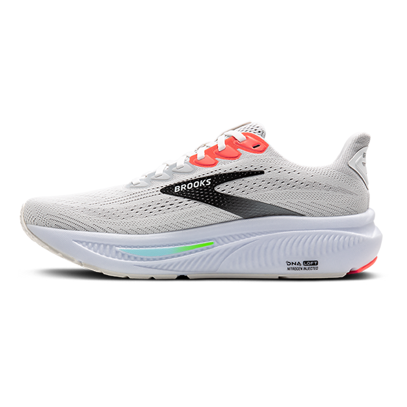 Brooks Ghost 17 White - Pink Clay - Gecko