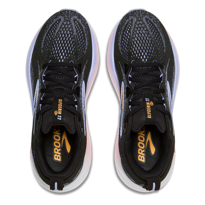 Brooks Glycerin 22 Black - Blue Heron - Orange