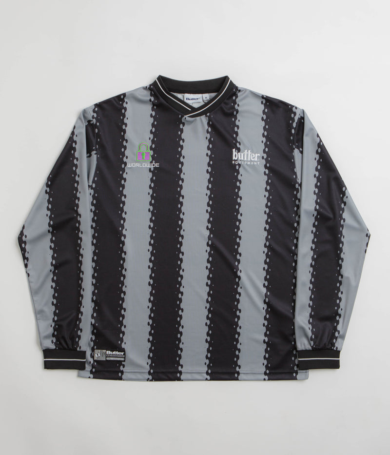 Butter Goods All City Long Sleeve Jersey in Black and Charcoal