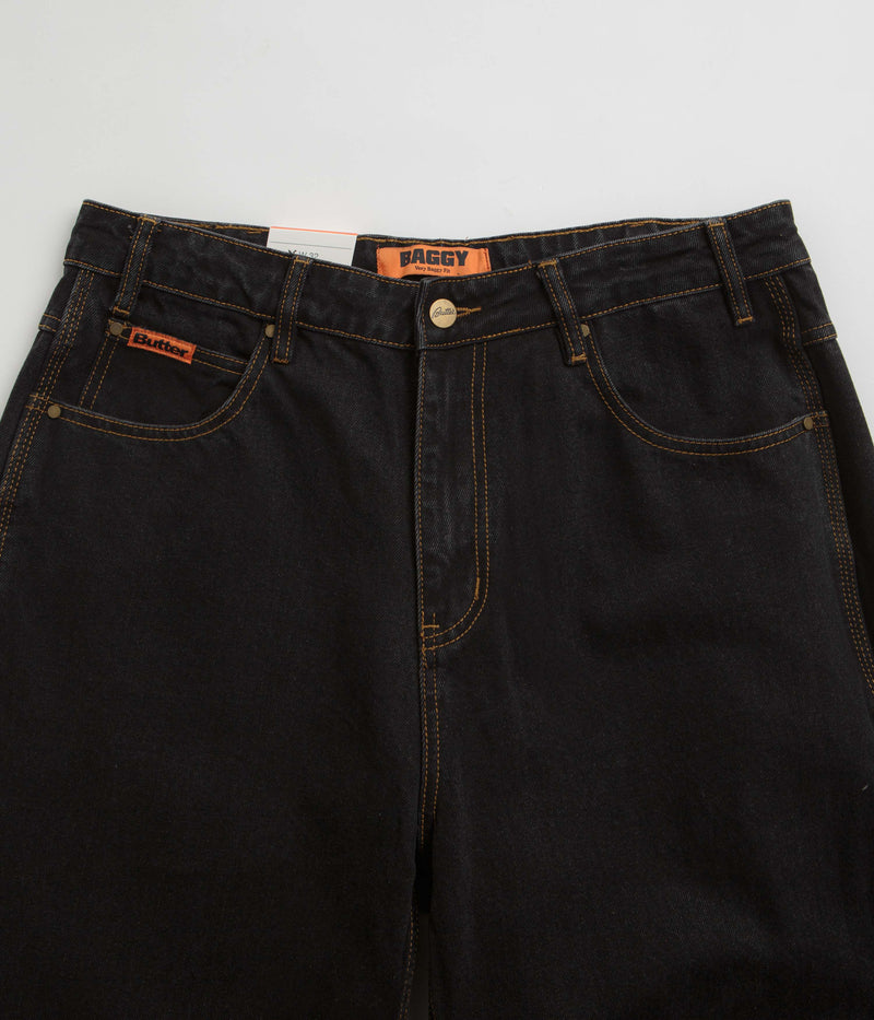 Butter Goods Baggy Jeans in Washed Black and Black