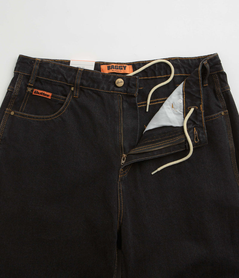 Butter Goods Baggy Jeans in Washed Black and Black