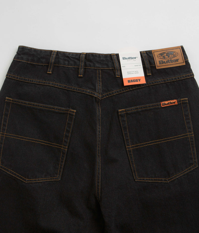Butter Goods Baggy Jeans in Washed Black and Black