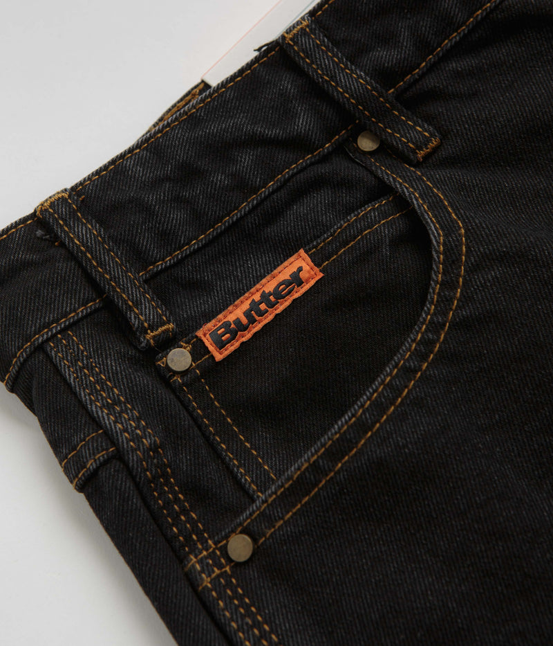 Butter Goods Baggy Jeans in Washed Black and Black