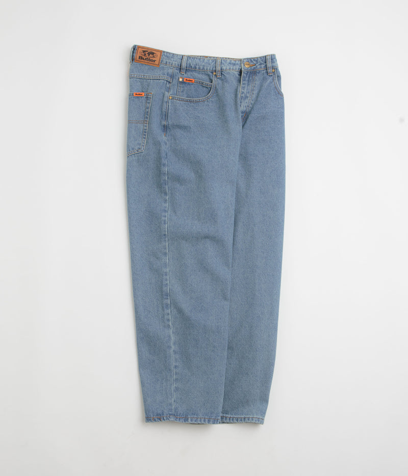 Butter Goods Baggy Jeans in Washed Indigo and Indigo