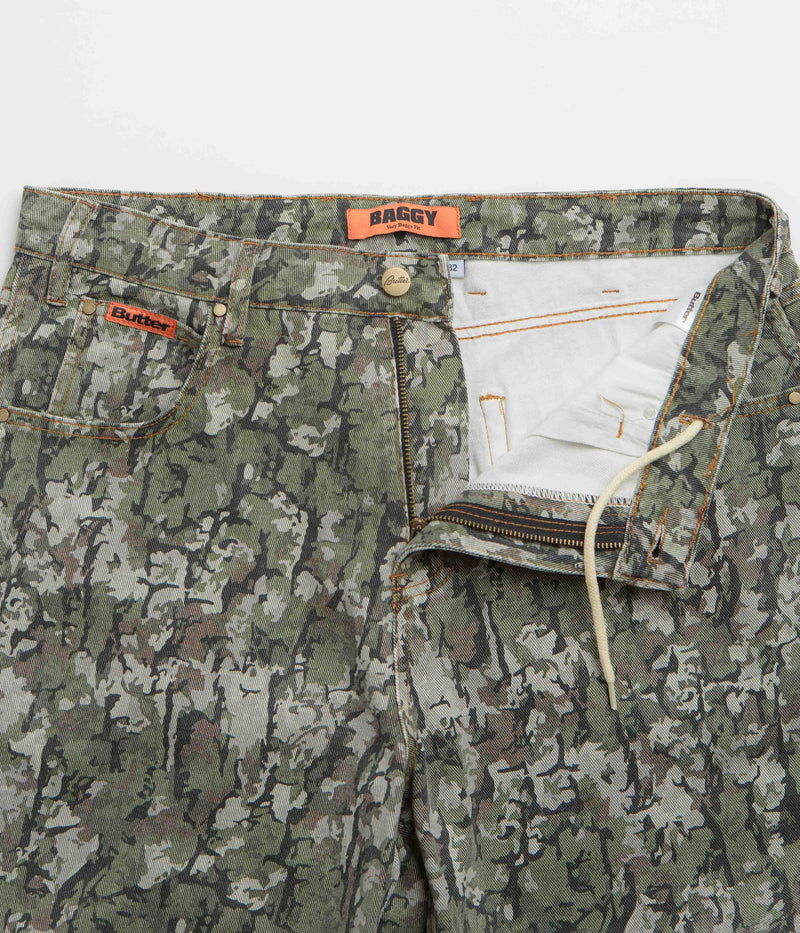 Butter Goods Bark Camo Jeans in Army