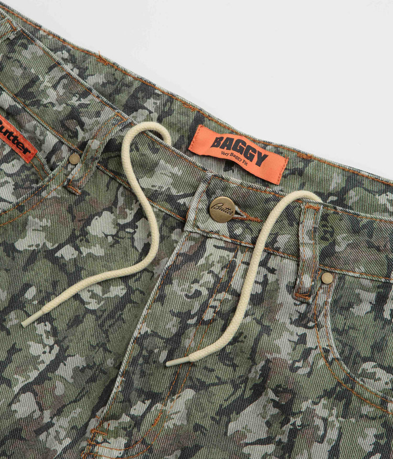 Butter Goods Bark Camo Jeans in Army