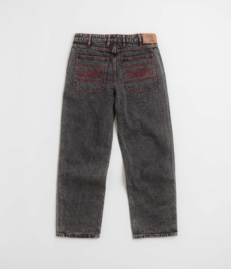 Butter Goods Breakdown Relaxed Jeans in Acid Wash Black