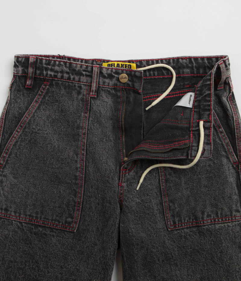 Butter Goods Breakdown Relaxed Jeans in Acid Wash Black