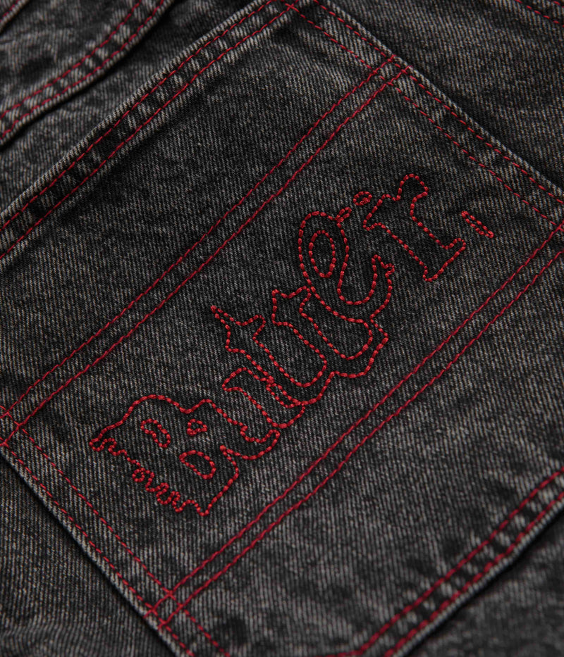 Butter Goods Breakdown Relaxed Jeans in Acid Wash Black