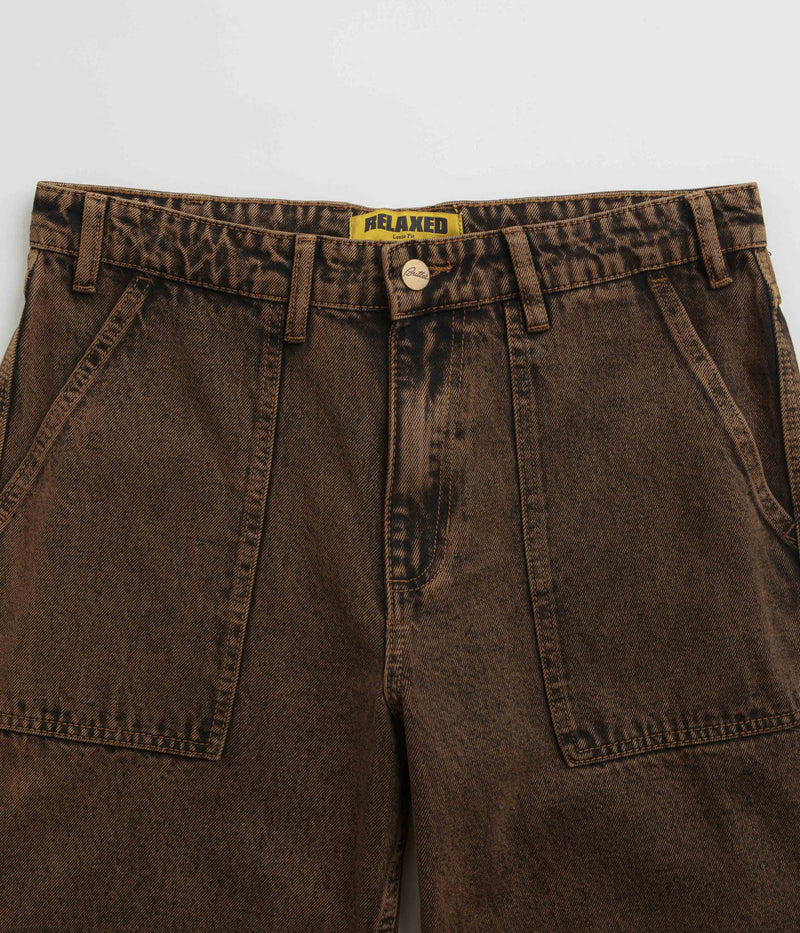 Butter Goods Breakdown Relaxed Jeans in Acid Wash Brown