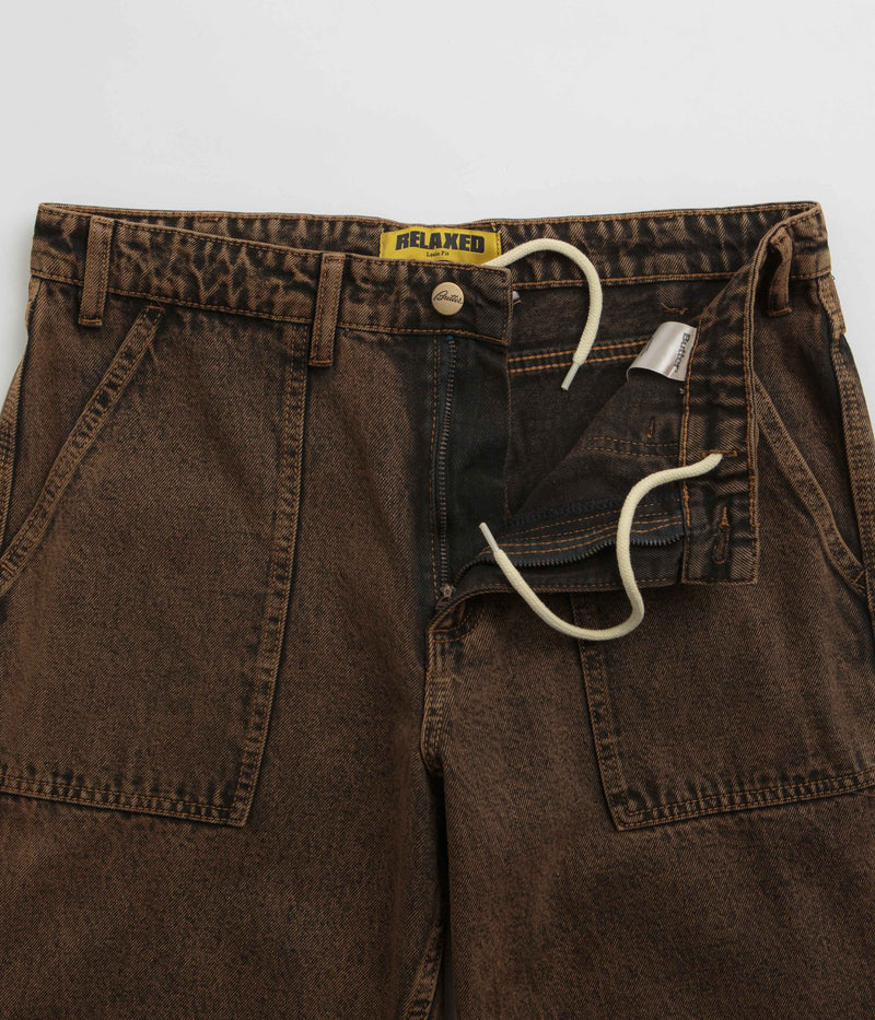 Butter Goods Breakdown Relaxed Jeans in Acid Wash Brown