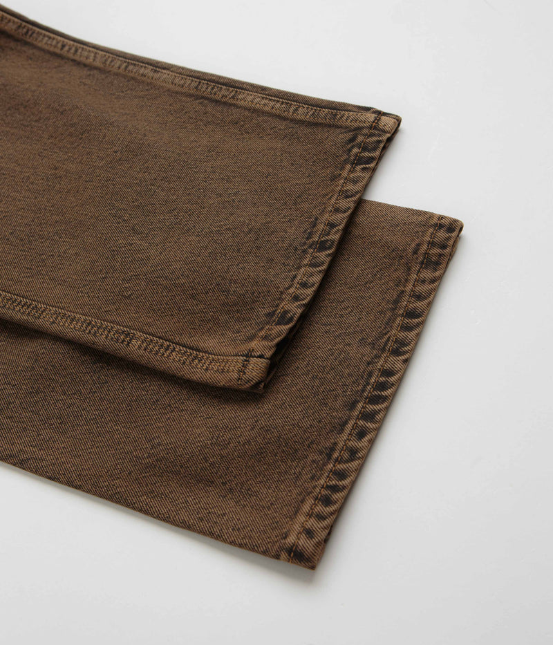Butter Goods Breakdown Relaxed Jeans in Acid Wash Brown