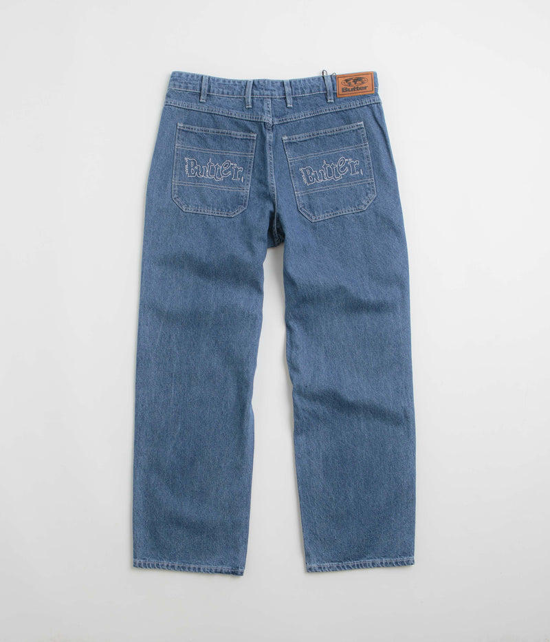 Butter Goods Breakdown Relaxed Jeans in Solid Blue
