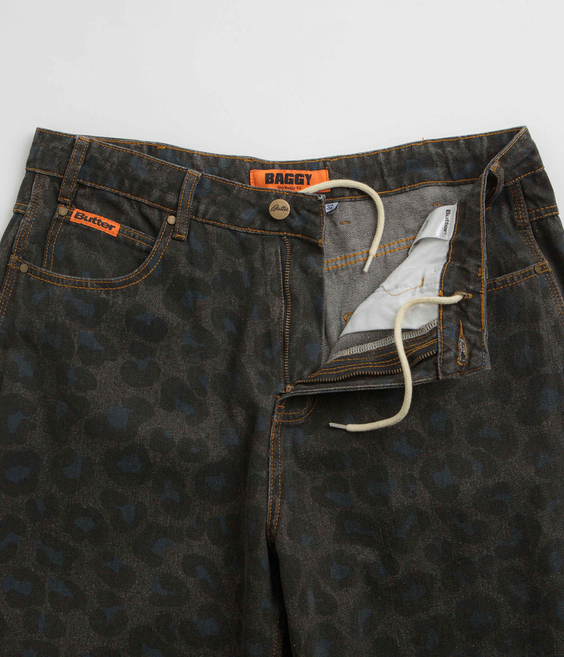 Butter Goods Leopard Jeans in Black