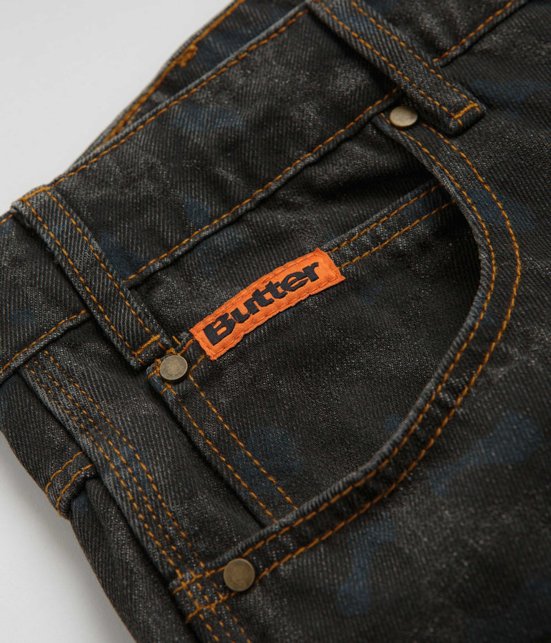 Butter Goods Leopard Jeans in Black