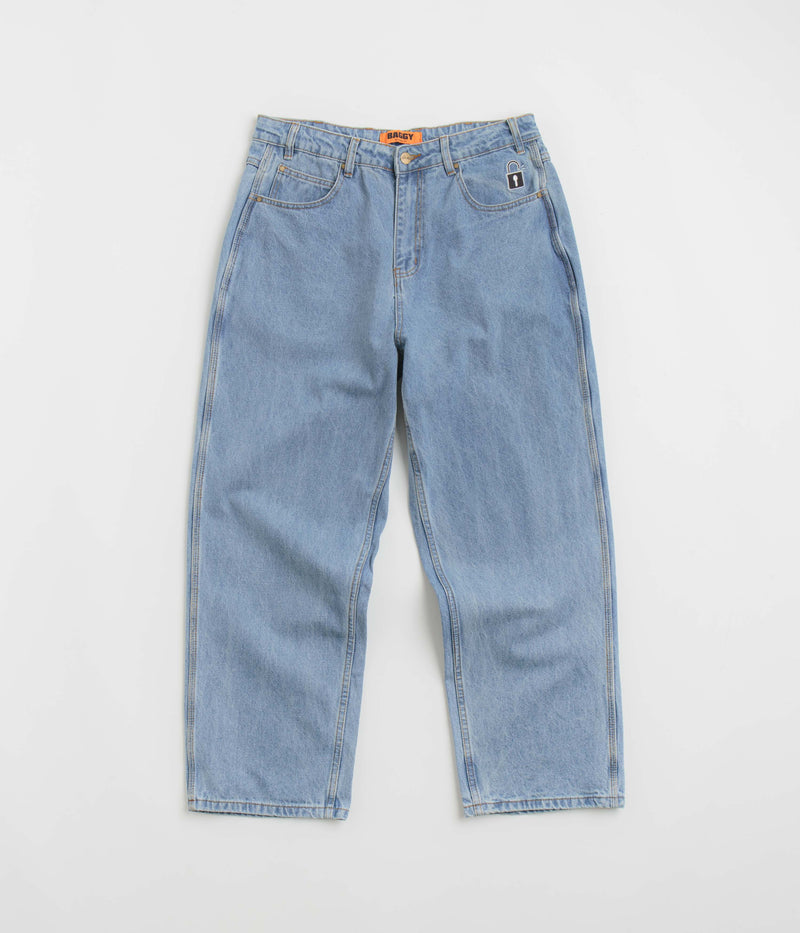 Butter Goods Lock Baggy Jeans in Light Indigo