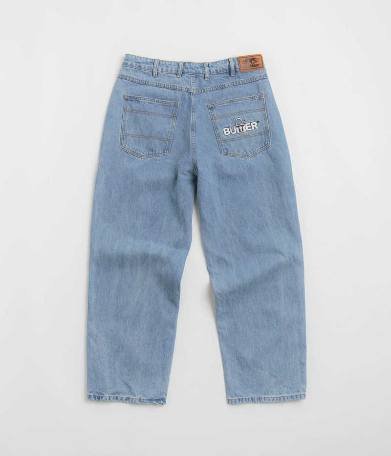 Butter Goods Lock Baggy Jeans in Light Indigo