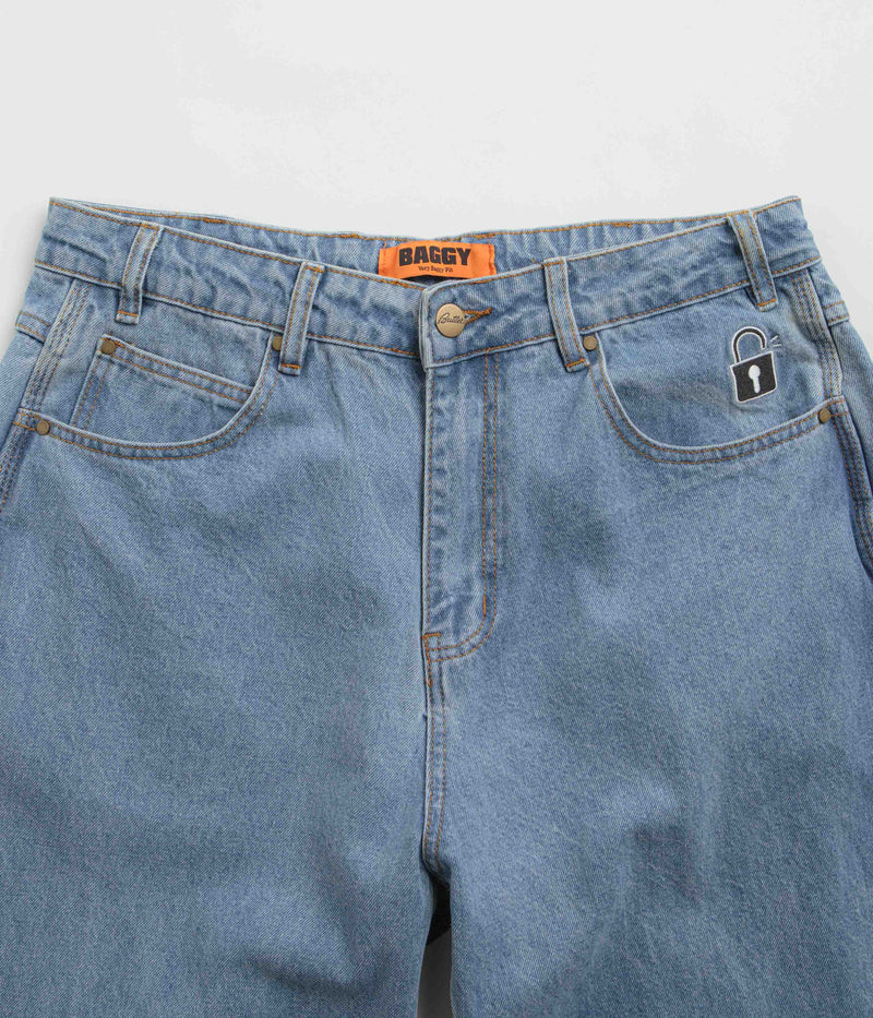 Butter Goods Lock Baggy Jeans in Light Indigo