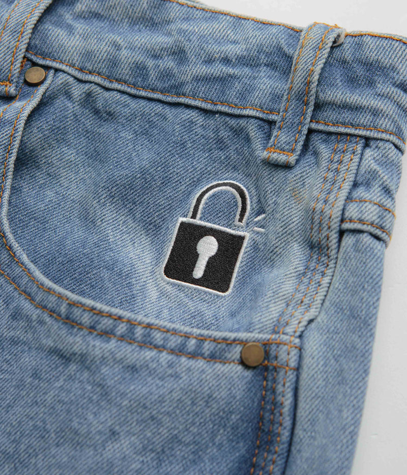 Butter Goods Lock Baggy Jeans in Light Indigo