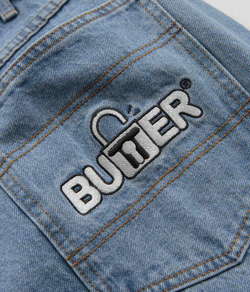Butter Goods Lock Baggy Jeans in Light Indigo