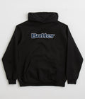 Butter Goods Logo Denim Applique Hoodie in Black