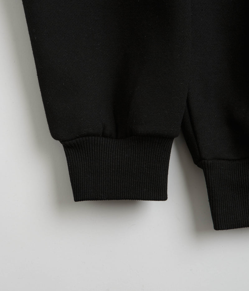 Butter Goods Logo Denim Applique Hoodie in Black