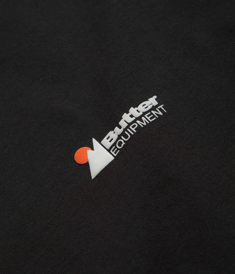 Butter Goods Pigment Dye Long Sleeve T-Shirt in Washed Black