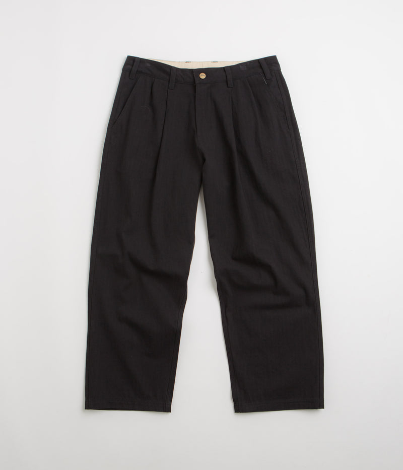 Butter Goods Pleated Trousers in Black