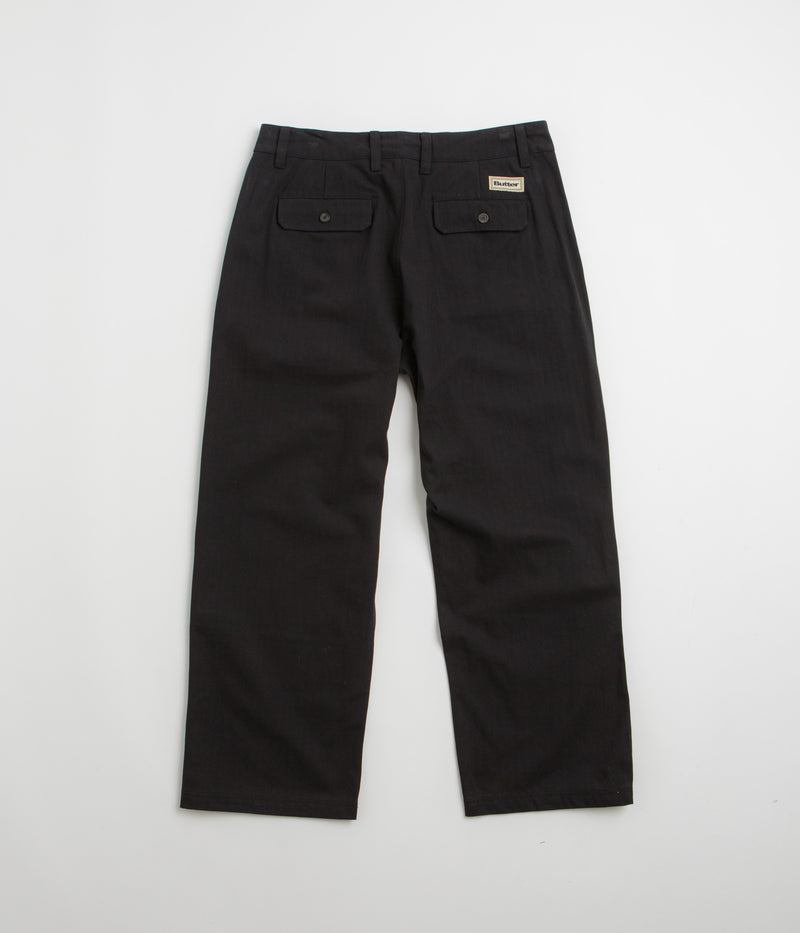 Butter Goods Pleated Trousers in Black